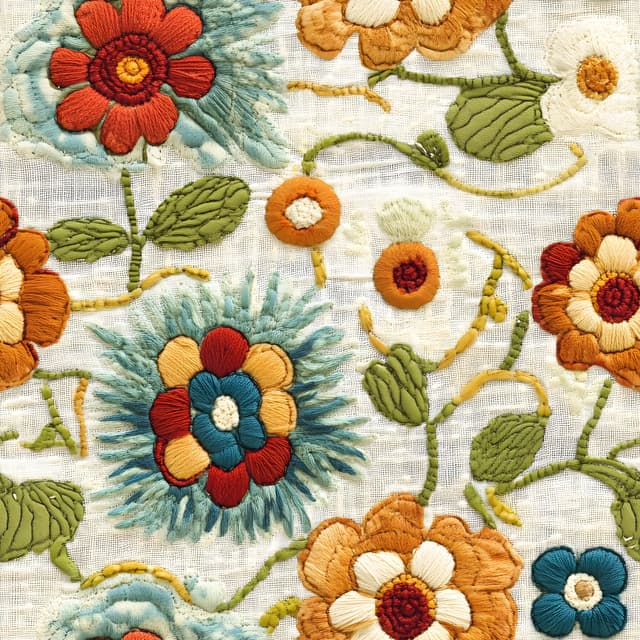 Embroidered textiles in Boho Chic interior