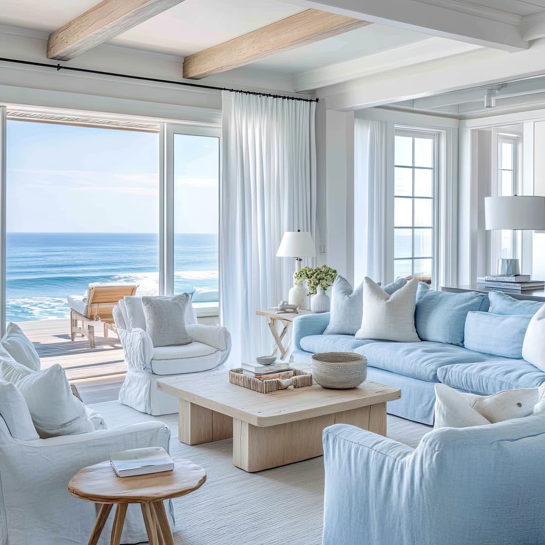 Hamptons Coastal living room
